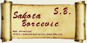 Šakota Borčević vizit kartica